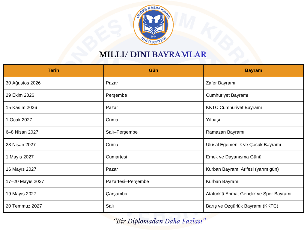 Milli Dini Bayramlar