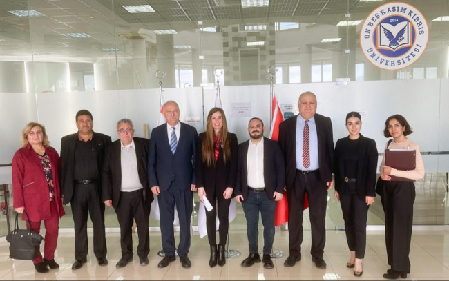 Le président et les membres de YÖDAK ont visité l’Université Onbeş Kasım de la République Turc du Chypre du Nord.