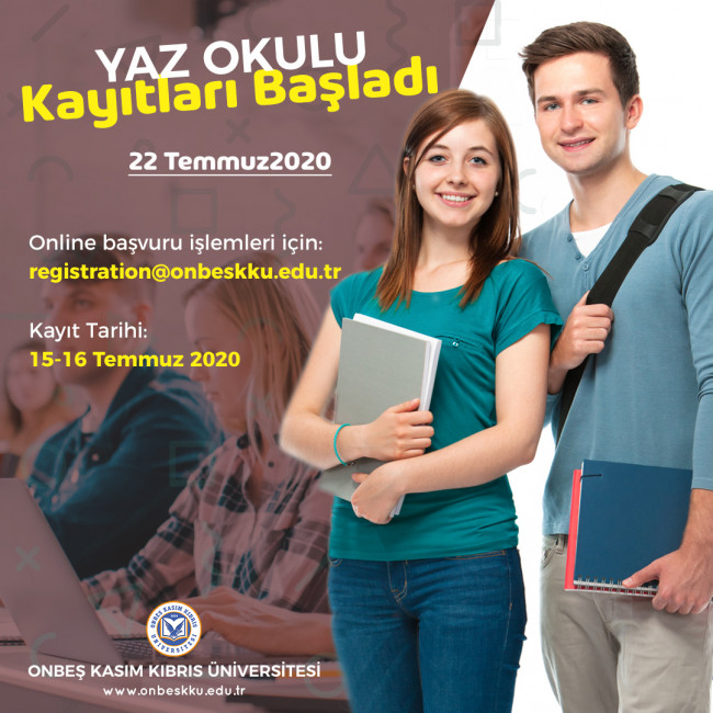 Onbeş Kasım Kıbrıs Üniversitesi Yaz Okulu Başlıyor